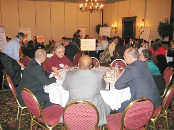 Breakout Tables at Conference Workshop